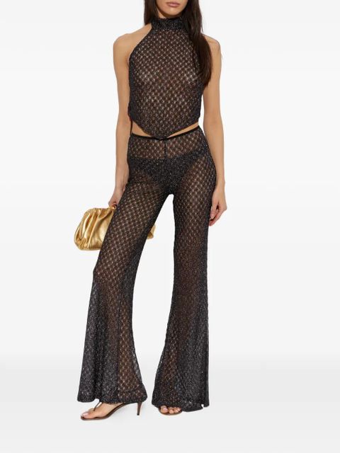 Missoni metallic-effect open-knit trousers - Black - zdjęcie produktu nr 2