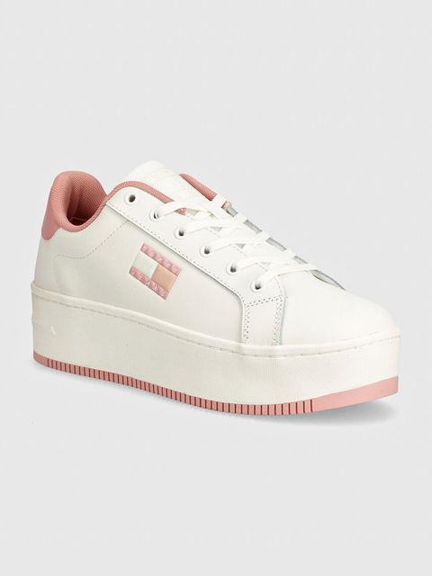 Tommy Jeans sneakersy skórzane TJW FLATFORM ESS - zdjęcie produktu nr 1
