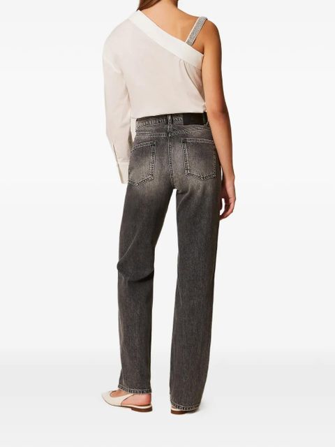 TWINSET rhinestone five-pocket jeans - Grey