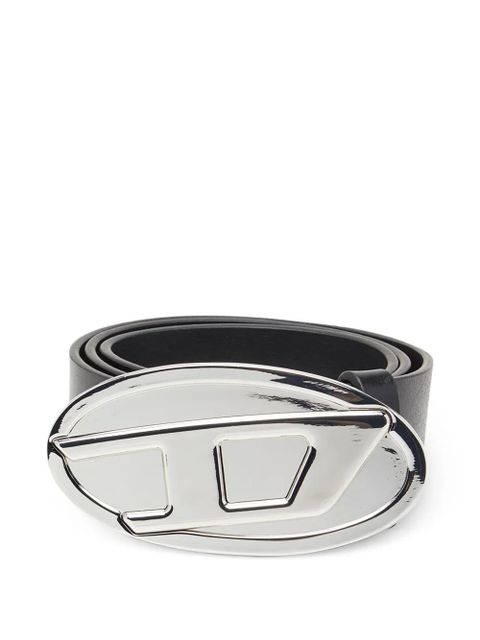 Diesel B-1DR metallic oval-buckle belt - Black - zdjęcie produktu nr 1