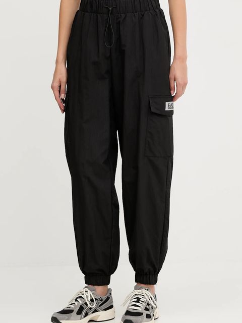 EA7 Emporio Armani spodnie dresowe damskie kolor czarny gładkie AF16217.7W000410 - zdjęcie produktu nr 1