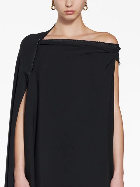 Balenciaga draped asymmetric dress - Black