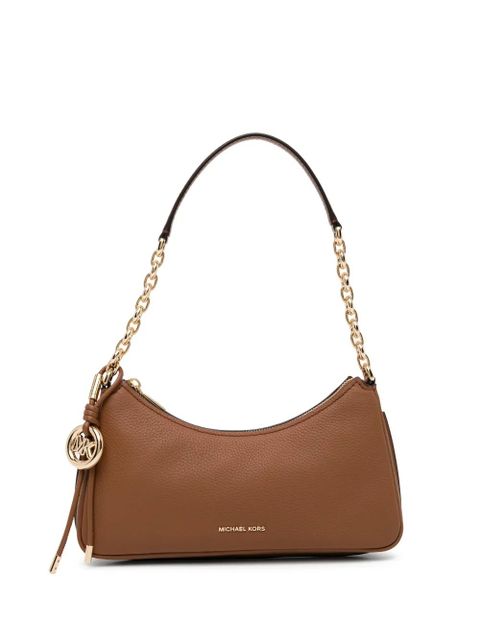 Michael Kors Nolita Medium Pebbled Leather Chain Pochette - Brown - zdjęcie produktu nr 1