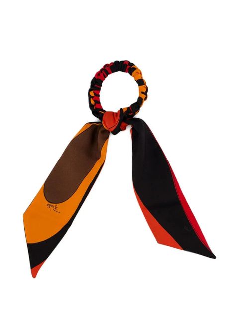 PUCCI Marmo-print bow scrunchie - Black - zdjęcie produktu nr 1