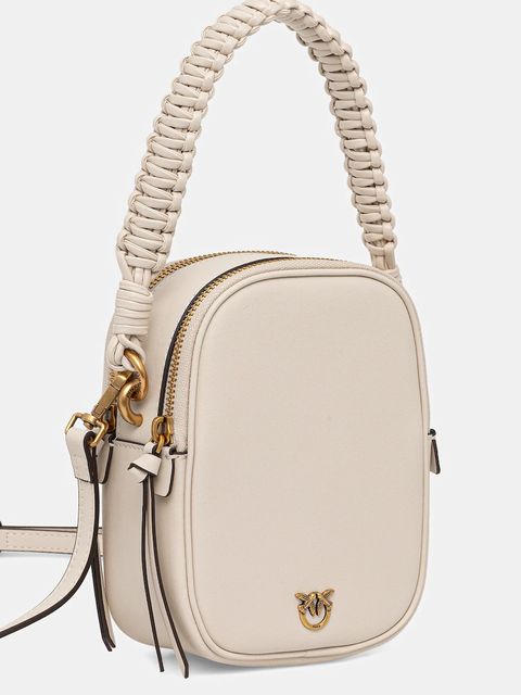 Pinko torebka skórzana kolor beżowy 105134 A2OB