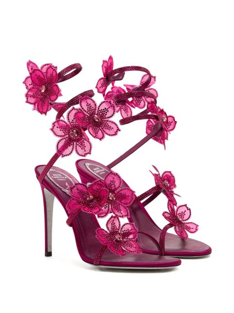 René Caovilla flower-embellished sandals - Pink - zdjęcie produktu nr 2