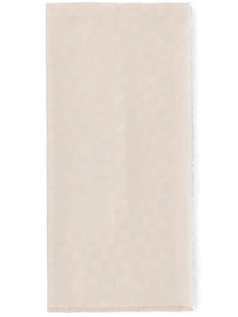 Prada logo-jacquard scarf - Neutrals - zdjęcie produktu nr 1