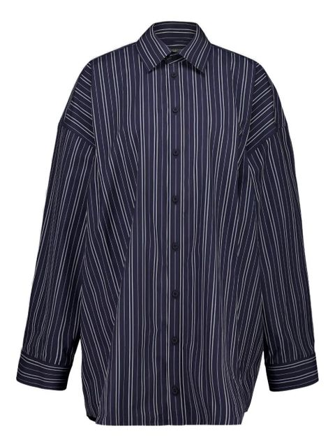 Balenciaga stripe cotton mini shirt dress - Blue - zdjęcie produktu nr 1