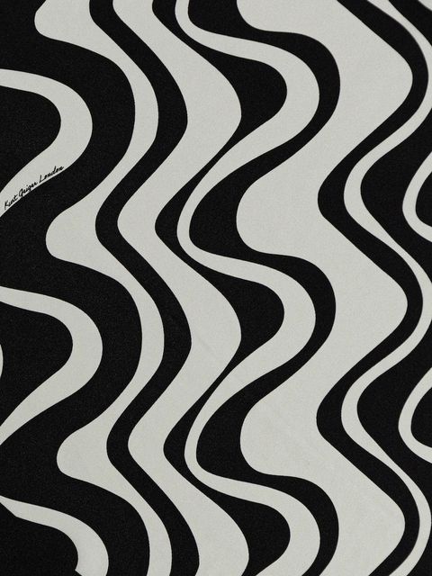 Kurt Geiger London apaszka jedwabna damska kolor czarny wzorzysta 2098513469 - zdjęcie produktu nr 2