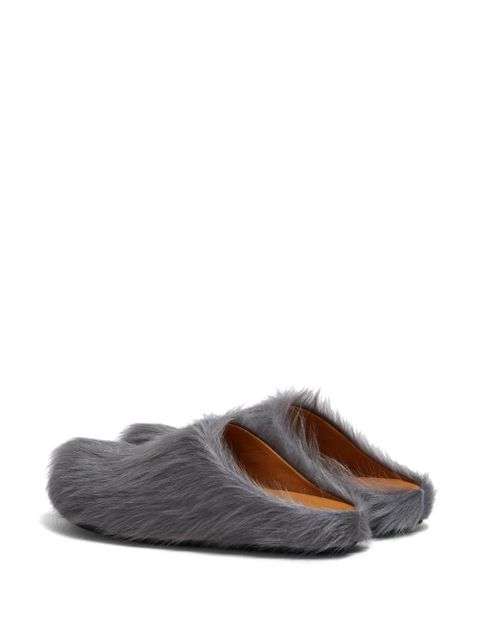 Marni Fussbet Sabot calf-hair slippers - Grey