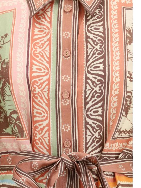 ALEMAIS belted mini dress - Orange