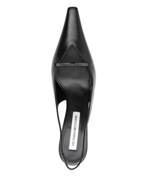 Victoria Beckham 75mm slingback pointed-toe pumps - Black