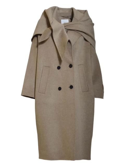 SOLOTRE double-breasted shawl-collar coat - Brown - zdjęcie produktu nr 1
