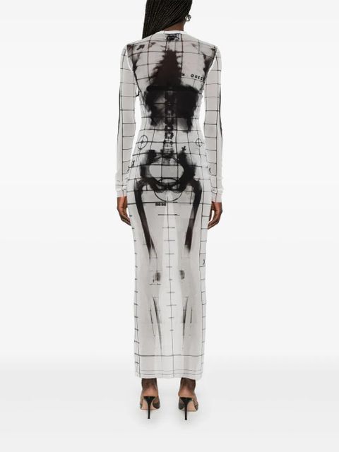 Jean Paul Gaultier Squeletor maxi dress - White