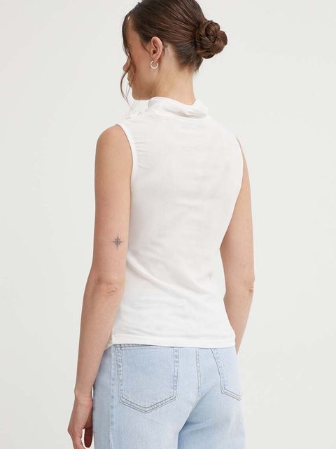 Answear.LAB top kolor biały gładka