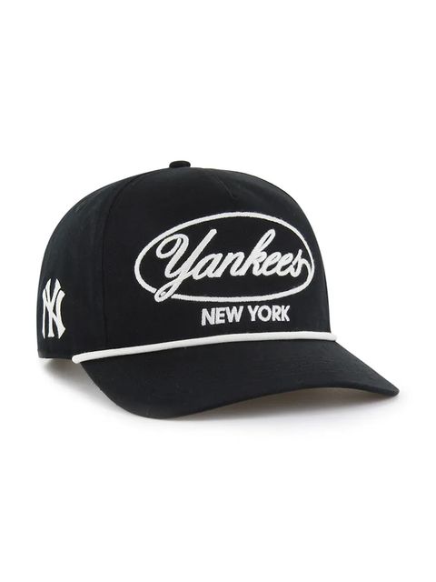 47 brand czapka z daszkiem bawełniana MLB New York Yankees kolor czarny B-FDLRF17CNP-BK