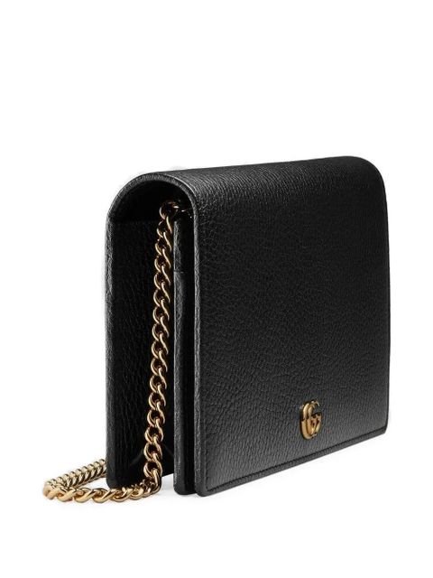 Gucci logo-plaque chain wallet - Black