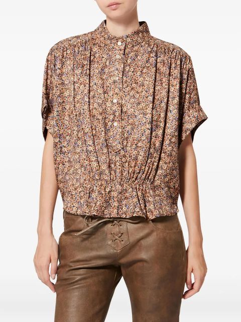 ISABEL MARANT Azalea floral button top - Brown - zdjęcie produktu nr 2
