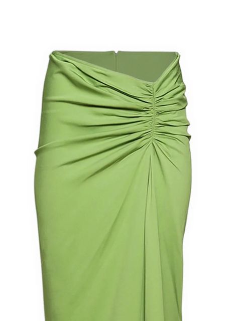 Christopher Esber ruched maxi skirt - Green - zdjęcie produktu nr 2