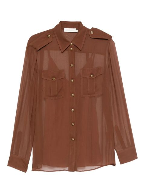 ZIMMERMANN button-detailed pocket shirt - Brown - zdjęcie produktu nr 1