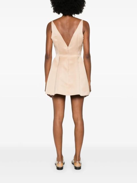 Marni duchess satin mini dress - Neutrals