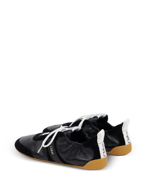 Chloé Kick logo-patch sneakers - Black