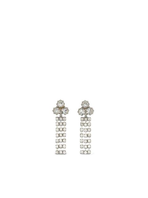 Jil Sander crystal-embellished drop earrings - Silver - zdjęcie produktu nr 1