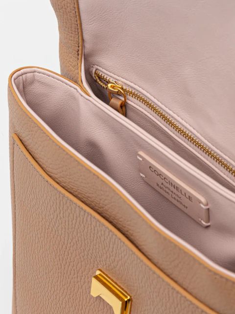 Coccinelle plecak skórzany COCCINELLEDORIAN damski kolor zielony mały gładki RCK 14 01 01