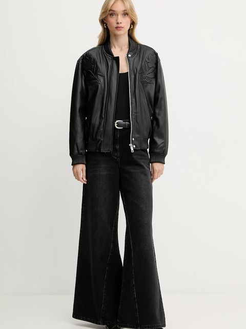 Guess kurtka bomber DAMIENNE kolor czarny przejściowa oversize W5YL06 WE480 - zdjęcie produktu nr 2