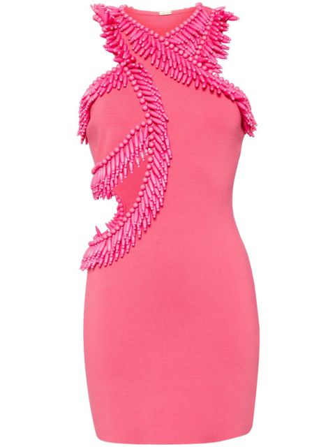 Cult Gaia bead-embellished cut-out dress - Pink - zdjęcie produktu nr 1