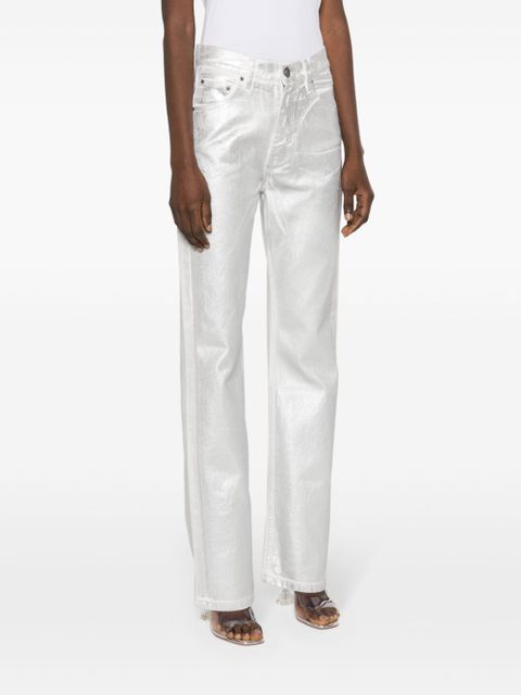 ROTATE BIRGER CHRISTENSEN metallic straight-leg jeans - Silver - zdjęcie produktu nr 2