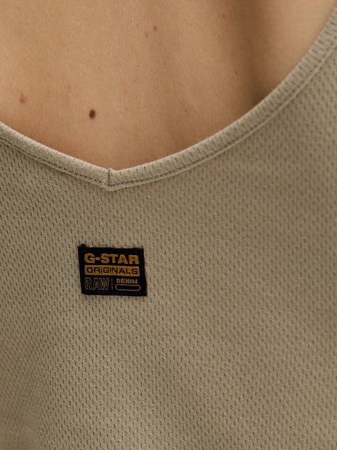 G-Star top bawełniany kolor zielony D26226-D275