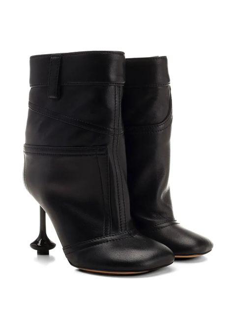 LOEWE Toy petal-toe leather ankle boots - Black - zdjęcie produktu nr 2