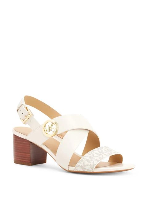 Michael Kors Vera logo-plaque leather sandals - Neutrals - zdjęcie produktu nr 2