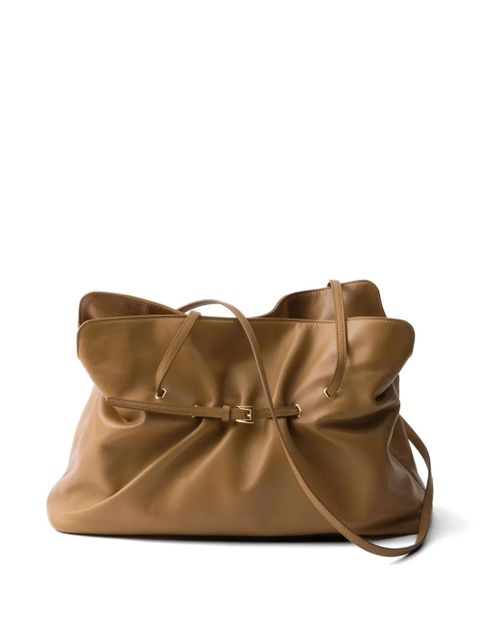 Prada Dada large nappa leather tote bag - Neutrals