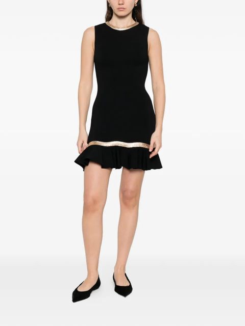 SANDRO ruffled-hem knitted dress - Black - zdjęcie produktu nr 2