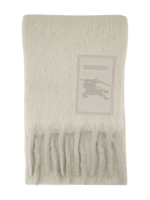 Burberry brushed logo-plaque scarf - White - zdjęcie produktu nr 2