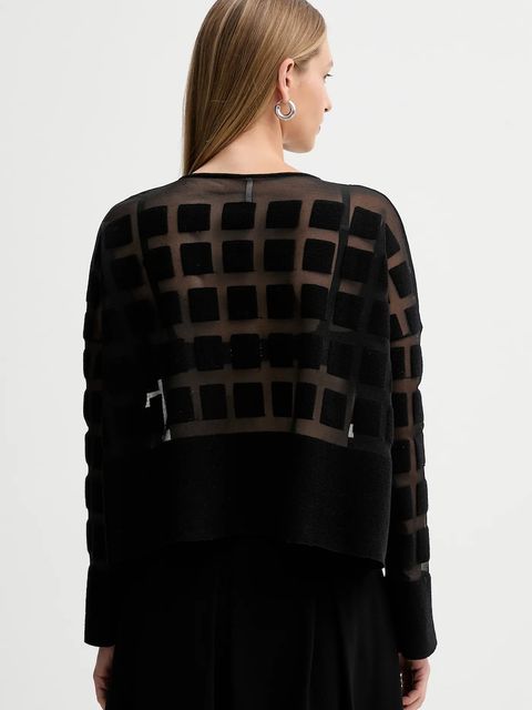 Liviana Conti sweter wełniany damskie kolor czarny lekki L5WA79 - zdjęcie produktu nr 2