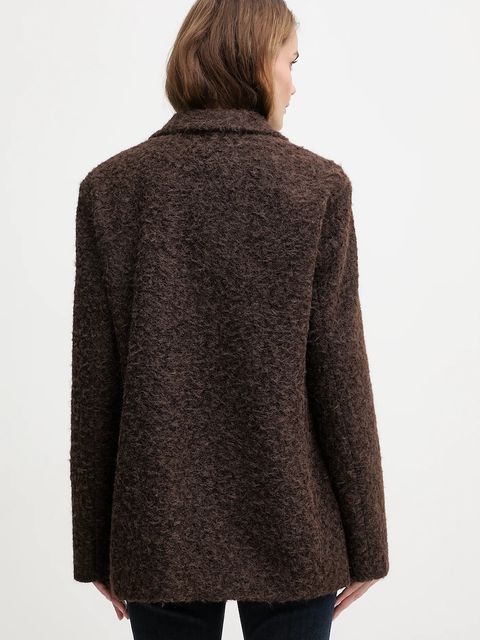 Haveone płaszcz kolor brązowy KMI-P063 - zdjęcie produktu nr 2