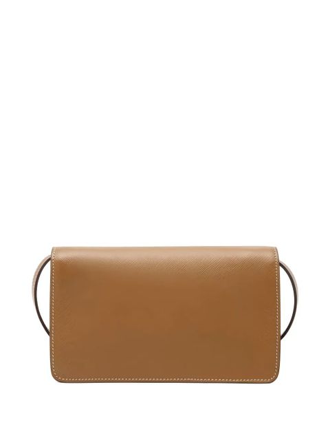 Prada Embleme flap mini bag - Brown