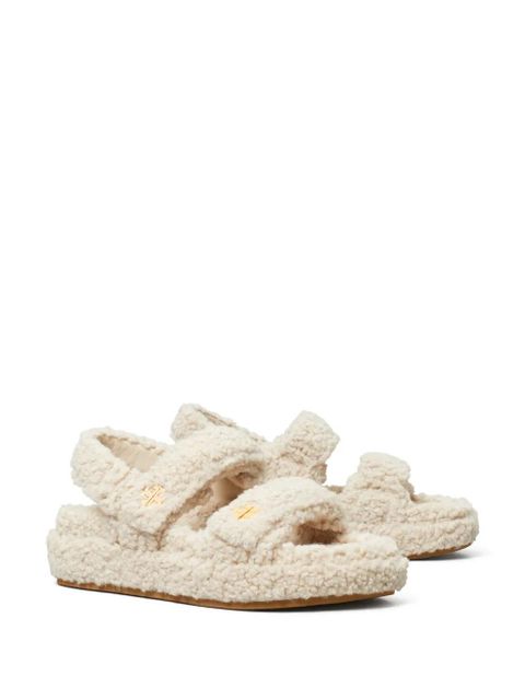 Tory Burch Kira faux-shearling sandals - Neutrals - zdjęcie produktu nr 2