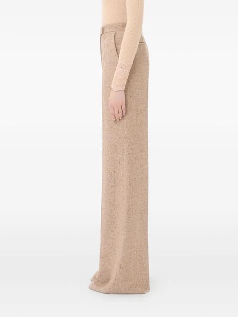 Valentino Garavani natté-weave tailored trousers - Neutrals