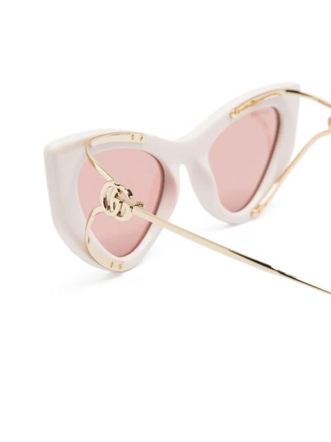 Gucci Eyewear Double G cat-eye sunglasses - Neutrals
