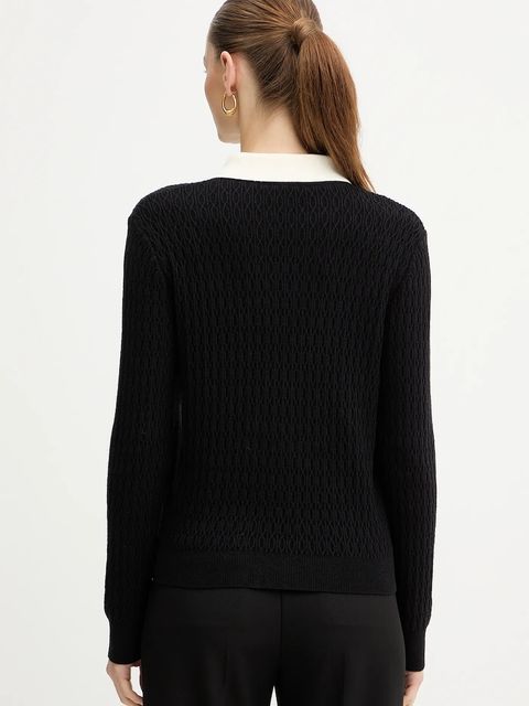 Morgan sweter damski kolor czarny lekki MTORIA - zdjęcie produktu nr 2
