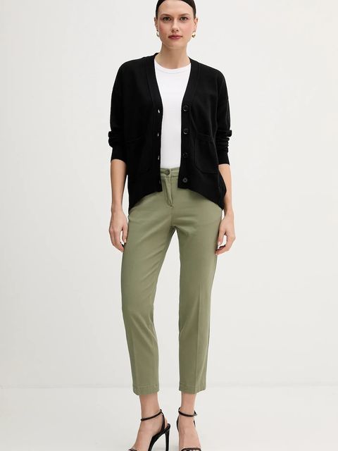 Sisley kardigan z domieszką wełny damski kolor czarny lekki 1KHTM602P