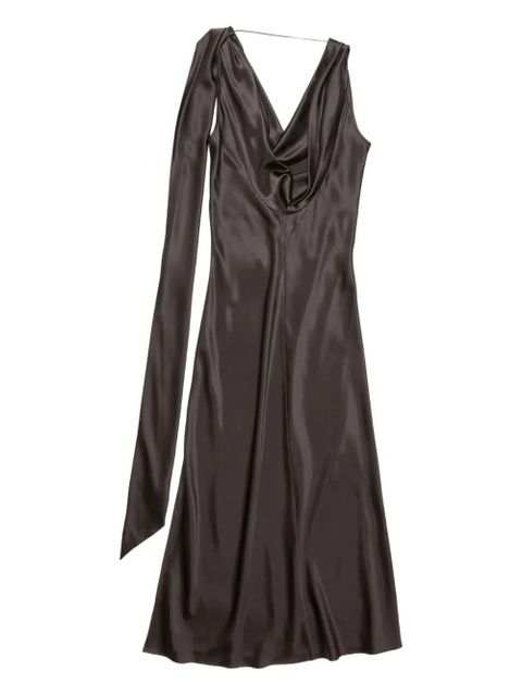 Acne Studios cowl-neck midi dress - Brown