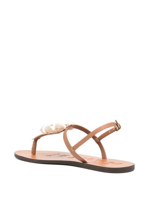 Manebi palm-patch sandals - Brown