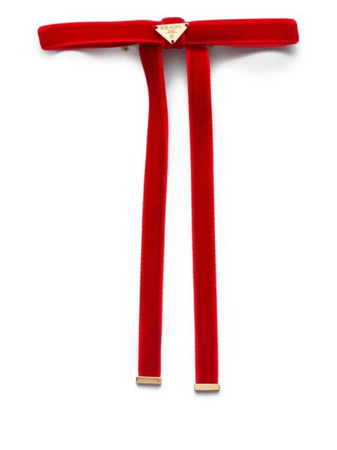Prada velvet hair clip - Red - zdjęcie produktu nr 1