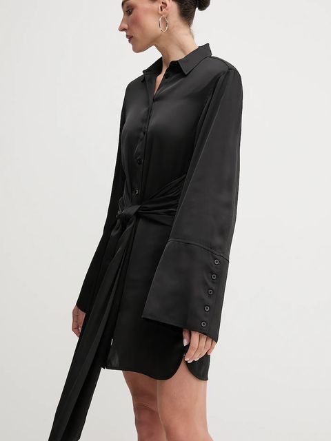 Rotate sukienka kolor czarny mini rozkloszowana 114334100