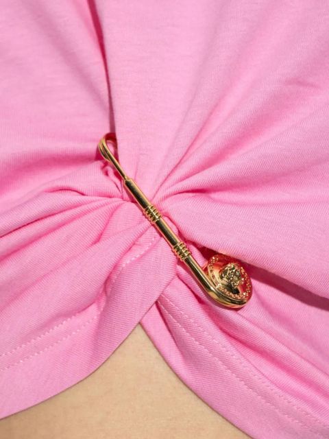 Versace cotton gathered T-shirt - Pink